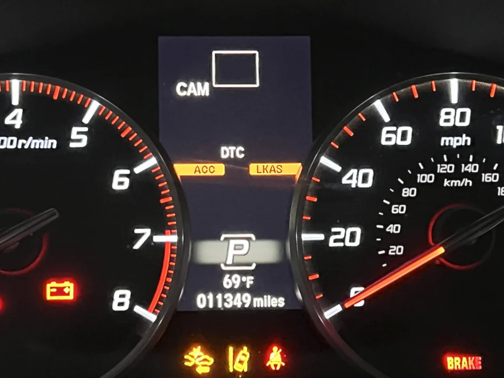 Acura ILX Instrument Cluster With ADAS Lights