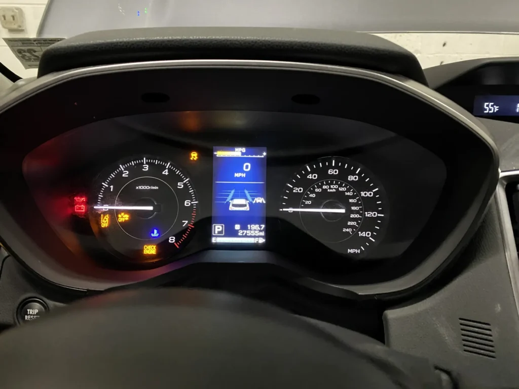 Subaru Instrument Cluster With ADAS Lights On